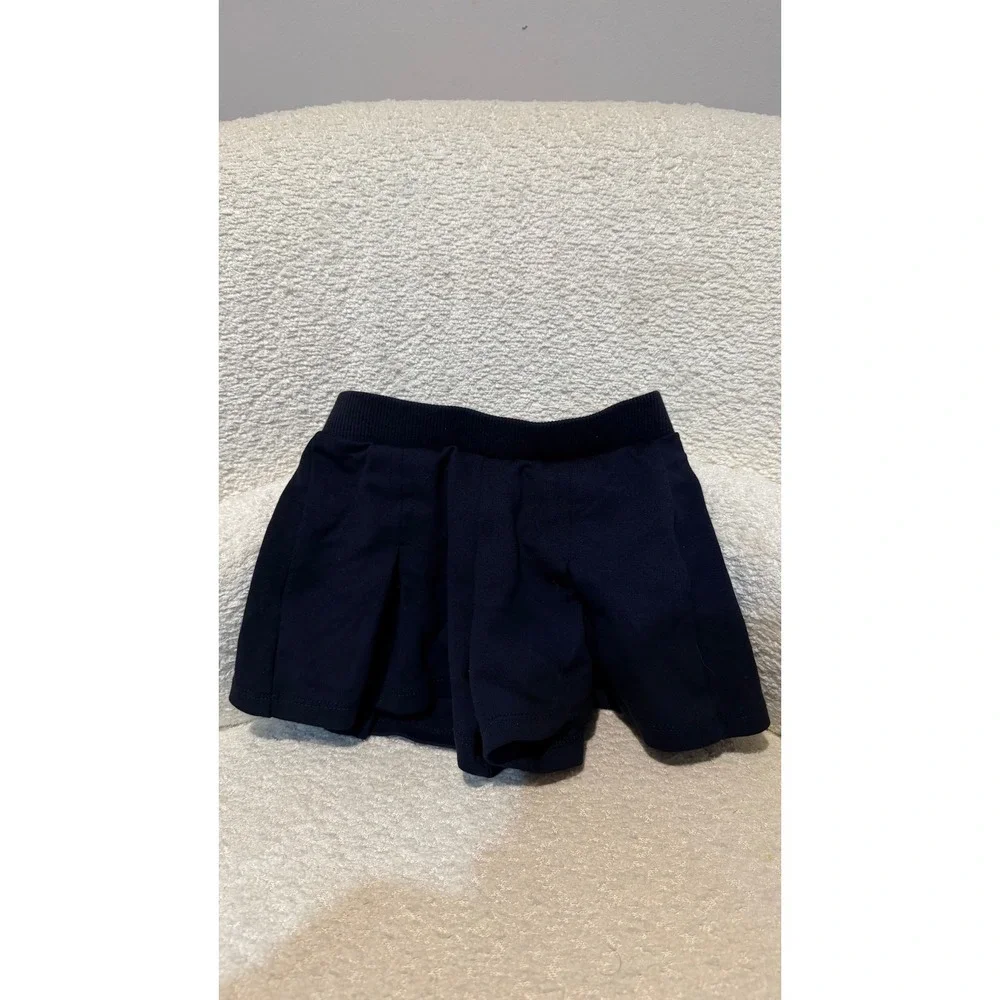 Zara Kids Girls Pleated Skort Set  Navy Blue